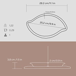 Lava Döküm Dikdörtgen Servis Tabağı Ve Ahşap Altlığı. Ölçü 15x26cm.