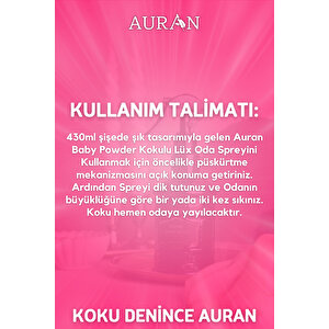 Bebek Pudrası Oda Spreyi Oda Kokusu Oda Parfümü Kalıcı Oda Kokusu Baby Powder Room Spray 430ml