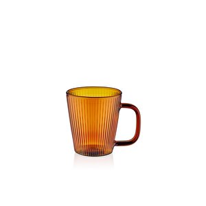 Striped Borosilikat Cam Kupa Amber 130 Ml