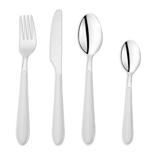 Mona 24 Parça Çatal Kaşık Bıçak Takımı-beyaz