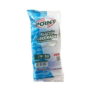 Point Plastik Lüx Şeffaf Kaşık - 18 Cm. - 3.2 Gr. - 50 Adetlik 3 Paket