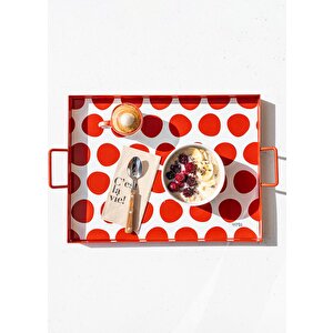Dekor Tepsi Kırmızı 40x30 Cm Tps0079