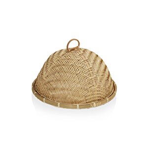 The Mia Bambu Yuvarlak Tepsi 39x39x23 Cm