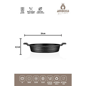 Coal - 4 Parça Astal Döküm Sahan Seti Sac Gözleme Tavası
