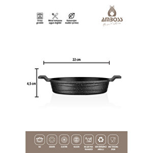 Coal - 4 Parça Astal Döküm Sahan Seti Sac Gözleme Tavası