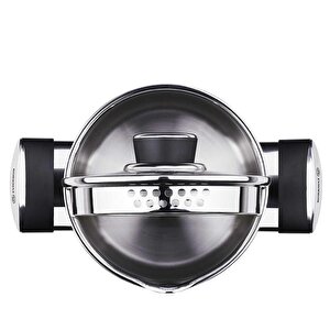 Korkmaz A2080 Pera Çelik Tencere 16x8 Cm