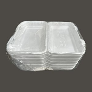 Dağyüce 36/d Tek Kullanımlık Köpük İskender Kapaklı Kase Kutu - 23.5x15 Cm. - 10 Adetlik 1 Paket