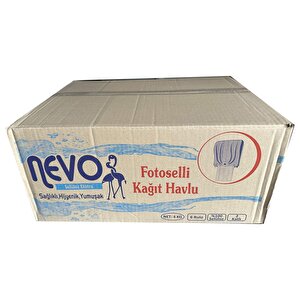 Nevo Hareketli Rulo Kağıt Havlu - Makine Havlusu - 4 Kg. - 21 Cm. - 2 Kat - 6'lı Koli