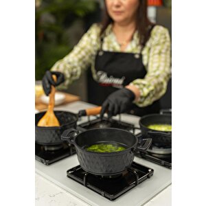 Diamond 5 Parça Siyah Midi Set