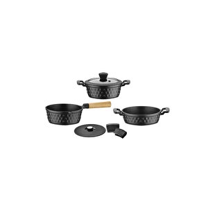 Diamond 5 Parça Siyah Midi Set
