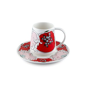 Amore Red Türk Kahvesi Fincanı Tek Kişilik 100 Cc
