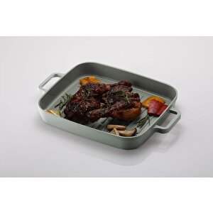 Fika Aliminyum Grill Tava Gri 28 Cm