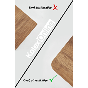 Kolexonline Akıllı Sihirli Sehpa 3 Kademeli Çekmeceli Ayaklı Akıllı Masa Çam Renk