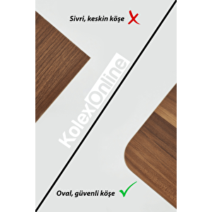 Kolexonline Akıllı Açılabilir Sehpa 3 Kademeli Ayaklı Sihirli Sehpa Ceviz Renk
