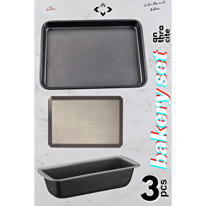 anthracite bakery set Karbon Çelik Fırın Pişirme Seti Mutfak Yemek Ekmek Kek Kalıbı Seti