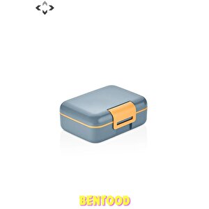 Bentood Gri &mavi 2 Katlı 5 Bölmeli Kilitli Kapaklı Çok Amaçlı Beslenme Çantası Yemek Saklama Kabı