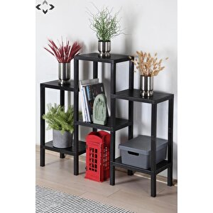 6 Raflı Çok Amaçlı Modüler Raf   Dekoratif Düzenleyici Altılı Raf Ünitesi Plastik 6 Katlı Raf