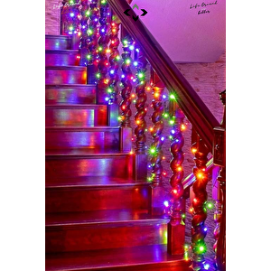 RGB 8 Modlu 80 LED Suya Dayanıklı Renkli Dekoratif Işık Zinciri – İç ve Dış Mekan Aydınlatma Çam Ağacı Süsleme Yılbaşı Işığı