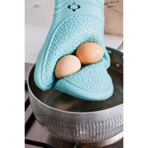 1 ADET %100 Silikon Yanmaz Yapışmaz GRİ  Silikon Fırın Eldiveni Mutfak Eldiveni Isıya Dayanıklı Eldiven