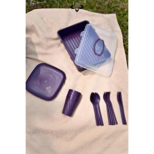YENİ 23 PCS İnci Desenli 30LT Piknik Seti Mangal Barbekü Çantası Rattan Piknik Sepetli Set