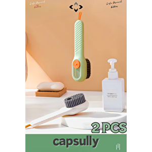 2 Pcs New Capsully Deterjan Hazneli Çok Amaçlı Temizlik Bulaşık Fırçası Bulaşık Fırçası Ayakkabı Yıkama Temizleme Fırçası OTO Jant Temizlik Fırçası