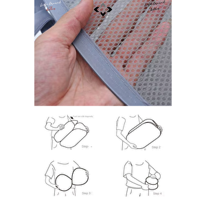 1 PCS PEMBE Katlanabilir Çamaşır Sepeti Hurç Oyuncak Toplama Kutusu Çok Amaçlı Katlanabilir File Çamaşırlık