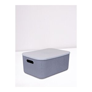 Scandinavian 3’lü Çok Renkli 13 Lt Dekoratif Çok Amaçlı Saklama Kutusu Düzenleyici Storage Box