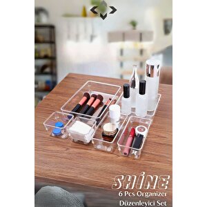 Shine 6 Pcs Organizer Düzenleyici Set Modüler Çekmece İçi Düzenleyici Organizer Set 6 Parça