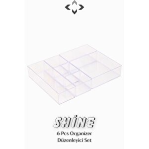 Shine 6 Pcs Organizer Düzenleyici Set Modüler Çekmece İçi Düzenleyici Organizer Set 6 Parça