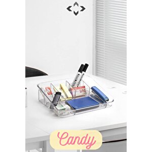 Candy Masaüstü Makyaj Organizeri Düzenleyici Takı Organizeri Kristal Düzenleyici Kalemlik
