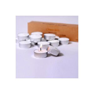 36'lı Classic Tealight Kokusuz Mum Seti %100 Doğal  4 Saat Yanma Süresi   Unscented %100 Natural