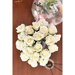 20 PCS Doğal Görünümlü Yapay Gül Buketi 20 Adet Ev Dekorasyon Çiçeği