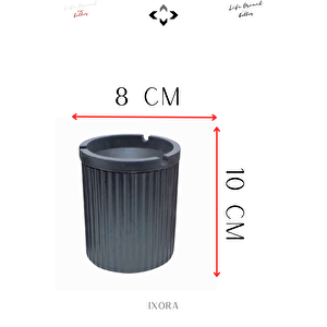 IXORA 3 ADET Oto Küllük Çok Amaçlı Söndürmeden At Küllük Çizgi Desenli Bahçe Balkon Küllük