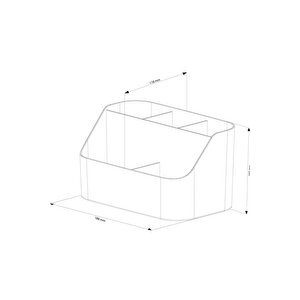 Handy 5 Bölmeli Çok Amaçlı Kullanışlı Organizer Makyaj Takı Organizeri Kalemlik Düzenleyici Organize