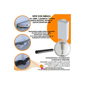 Emir 40 X 88 X 32,5 Cm Kapaklı Ve Çekmeceli Çok Amaçlı Banyo&mutfak Dolabı