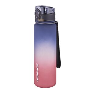 Uzspace 500ml Yeni Koleksiyon Soft Touch Çift Renk Motivasyon Tritan Su Matarası Lacivert-kırmızı