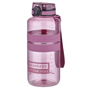 1500ml Yeni Koleksiyon Mega Boy Silikon Gövde Tritan Su Matarası Bpa Yok Koku Yok Pembe