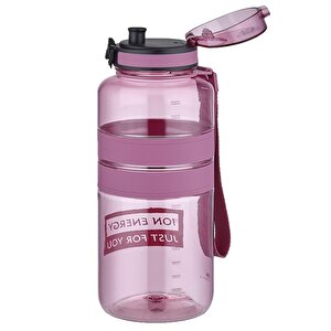 1500ml Yeni Koleksiyon Mega Boy Silikon Gövde Tritan Su Matarası Bpa Yok Koku Yok Pembe