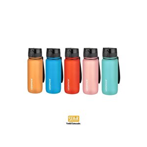 Uzspace 650ml Yeni Koleksiyon Serisi Soft Touch Tritan Su Matarası Bpa Yok Koku Yok Turuncu