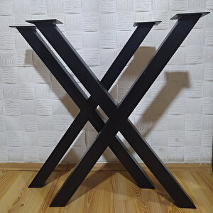 Çapraz Ayak Masa Siyah Metal Masa Ayağı X Model Masa Ayağı