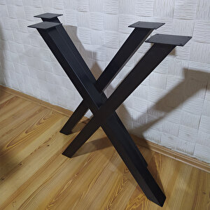 Çapraz Ayak Masa Siyah Metal Masa Ayağı X Model Masa Ayağı