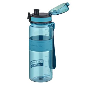 500ml Yeni Koleksiyon Orta Boy Silikon Gövde Tritan Su Matarası Bpa Yok Koku Yok Turkuaz