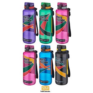 Uzspace 1200ml Büyük Boy Sports Passion Kayma Yapmayan Tutma Bölmeli Tritan Su Matarası Bpa Yok Koku Yok Mor