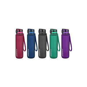 Uzspace 1000ml Yeni Koleksiyon Soft Touch Tritan Su Matarası Bpa Yok Koku Yok Mor
