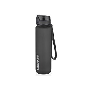 1000ml Yeni Koleksiyon Soft Touch Tritan Su Matarası Bpa Yok Koku Yok Siyah