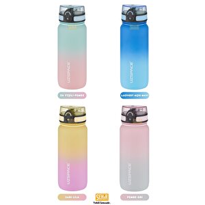 Uzspace 650ml Yeni Çift Renkli Sızdırmaz Bpa İçermez Kilitlenebilir Kapaklı Motivasyonel Tritan Su Matarası Su-yeşili