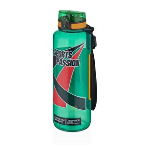 1200ml Büyük Boy Sports Passion Kayma Yapmayan Tutma Bölmeli Tritan Su Matarası Bpa Yok Koku Yok Yeşil