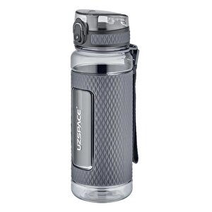 800ml Silikon Korumalı Kaydırmaz Gövde Tritan Su Matarası Bpa Yok Koku Yok Koyu Gri