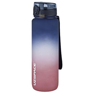 1000ml Büyük Boy Soft Touch Çift Renk Motivasyon Tritan Su Matarası Bpa Yok Koku Yok Lacivert-kırmızı