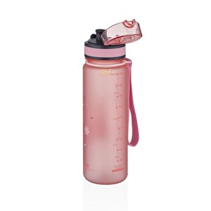 500ml Yeni Koleksiyon Sevimli Hayvanlar Desenli Tritan Çocuk Su Matarası Pembe
